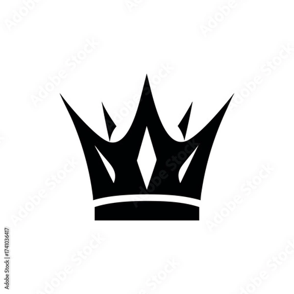 Fototapeta Crown logo simple royal minimal style luxury branding Vector illustration
