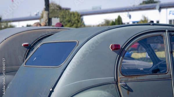 Fototapeta Roter Blinker an 2CV Ente