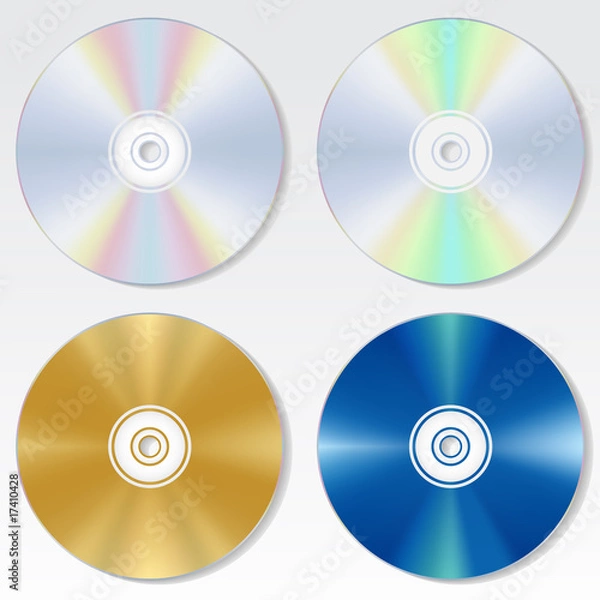 Obraz cd disc vector set