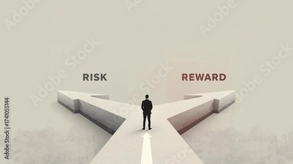 Fototapeta Business Decision-Making: Weighing Risk vs. Reward in Strategic Choices