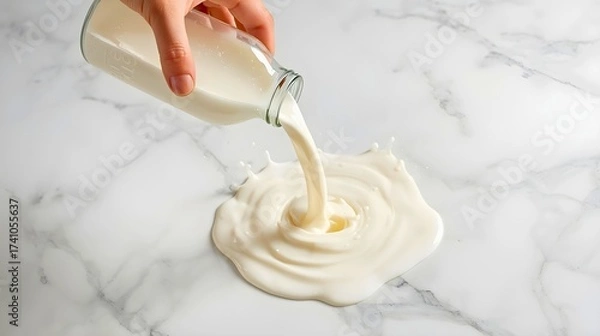 Obraz 牛乳をこぼす瞬間｜ヴィーガン｜環境活動家