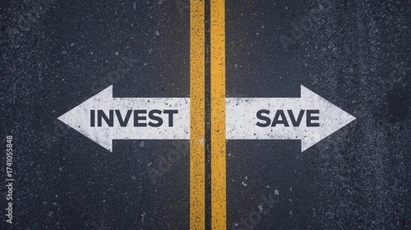Fototapeta Invest vs. Save: Navigating Financial Decisions for Business Success