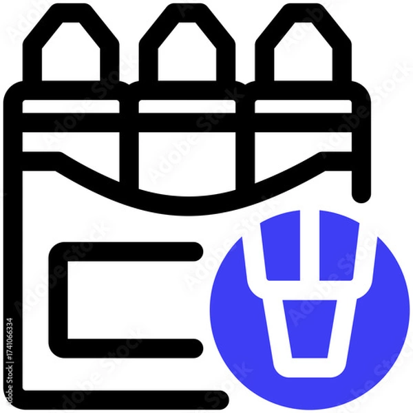 Fototapeta Crayon Icon
