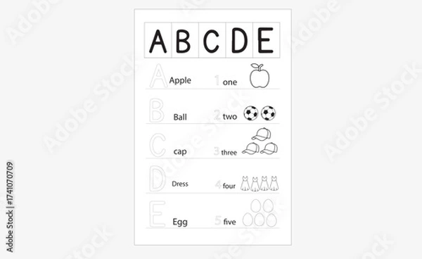 Obraz kids activity book teaching template design