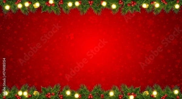 Obraz red christmas background