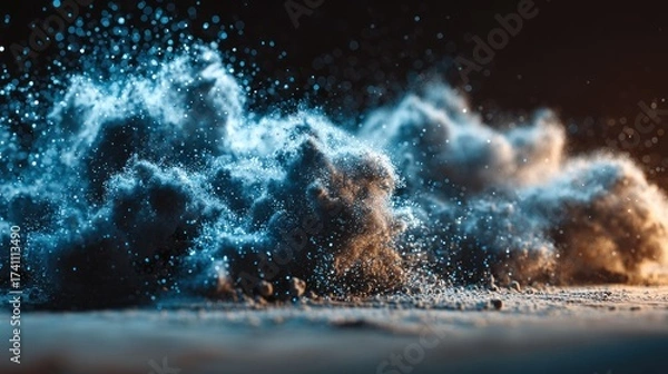 Fototapeta Abstract explosion of vibrant colors and light effects, a dreamy and ethereal scene