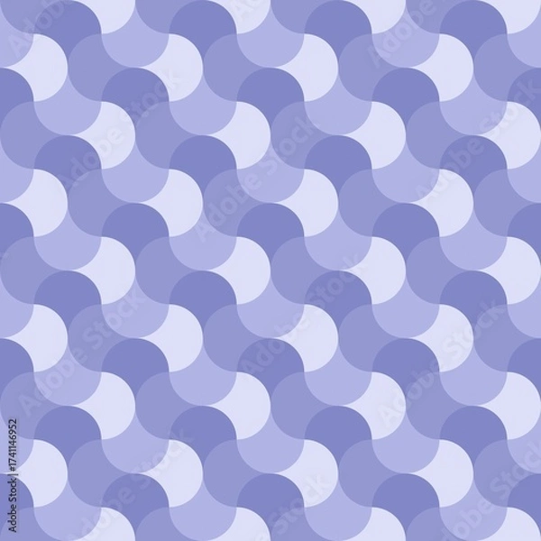 Fototapeta Seamless Purple Geometric Wave Pattern
