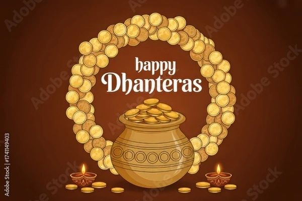 Obraz Happy Dhanteras Party Banner