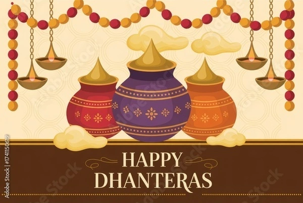Obraz Social Media Greeting Template Dhanteras