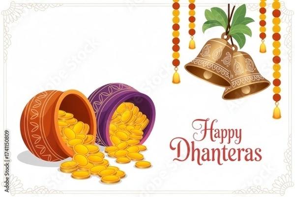 Obraz Dhanteras Wishes Digital Background