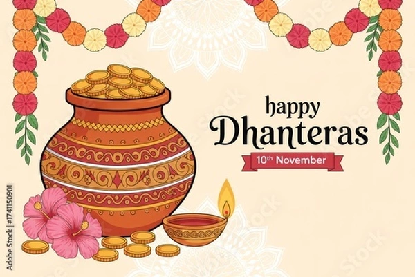 Obraz Creative Social Media Post for Dhanteras