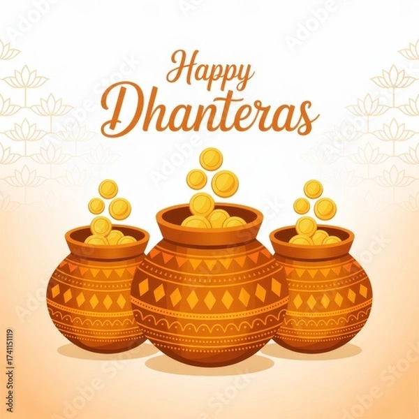 Obraz Shiny Gold Dhanteras Background