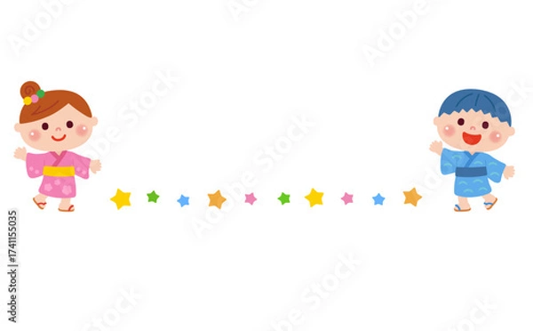 Obraz 夏祭りを楽しむ子どもたち