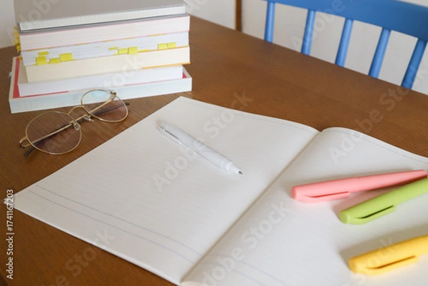 Fototapeta ノートとペン　勉強イメージ