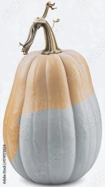 Obraz Painted pumpkin, light beige and gray
