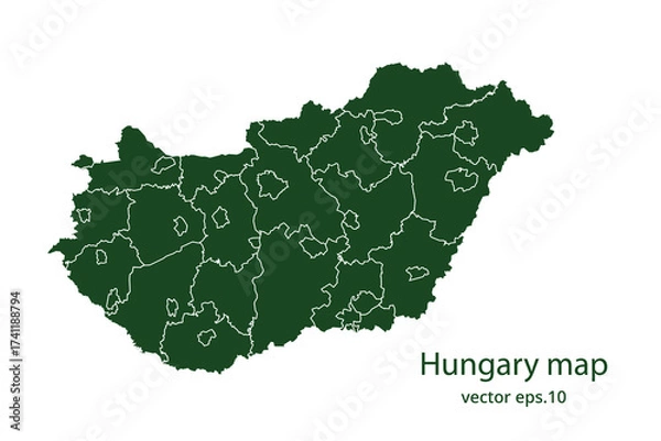 Fototapeta Hungary map