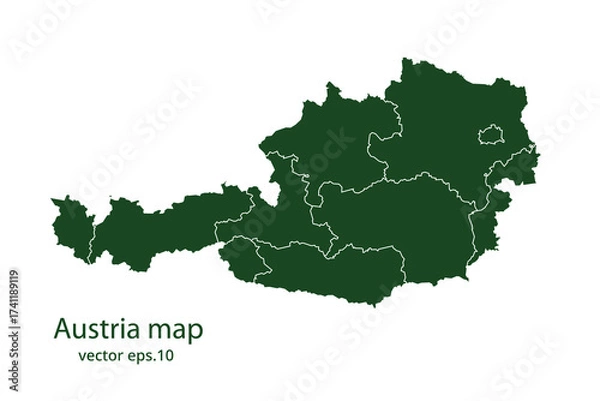 Fototapeta Austria map