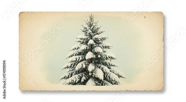 Obraz christmas card with christmas tree