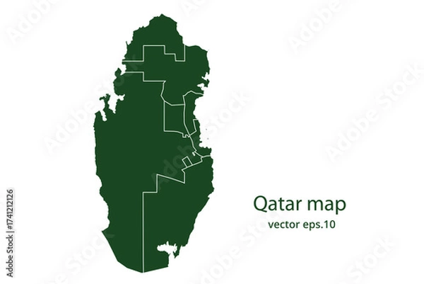 Fototapeta Qatar map