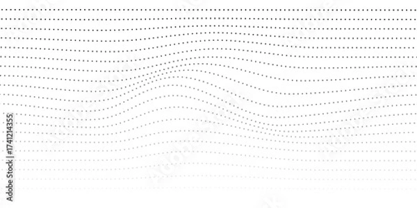 Obraz Graphic regular dots grid background. Panorama paper sheet for web design. eps10.
