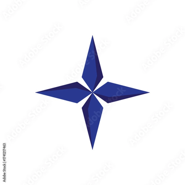 Fototapeta star icon vector on a white background.