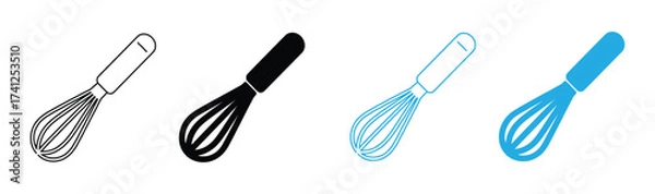 Fototapeta whisk icon, whisk vector illustration-simple illustration of whisk, perfect for whisk logos and icons
