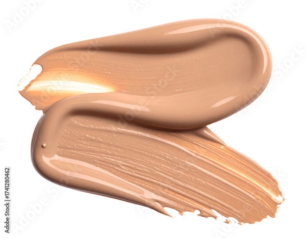 Obraz Liquid concealer makeup in a nude tone, isolated on white background