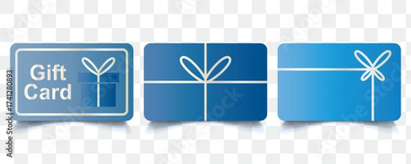 Obraz Gift card icon. Gift certificate vector set. Special present sign.