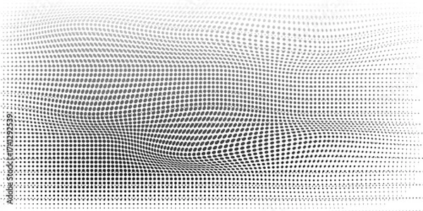 Obraz Halftone gradient. Dotted gradient, spraying and halftones dot background eps 10.