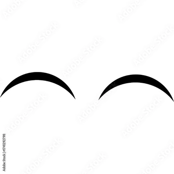 Fototapeta Confident Eyebrows Vector – Smug Cartoon Expression
