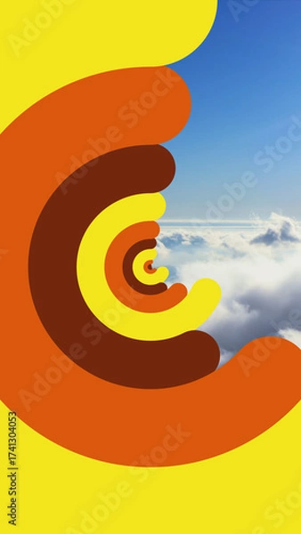 Fototapeta Circular Shape Transitions Pack Vertical | 5 Colorful Round Styles