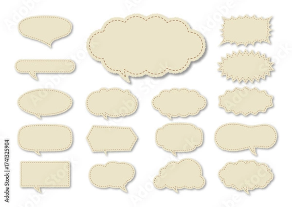 Obraz クラフト風吹き出しセット