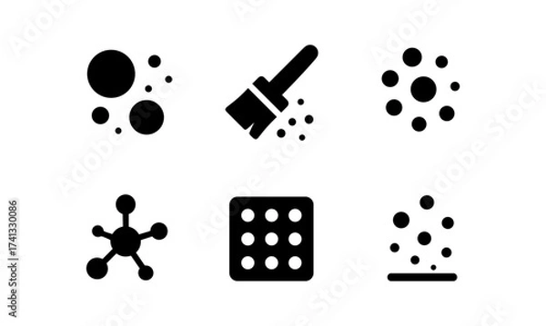 Fototapeta Minimalist cleaning and disinfection icons for modern hygiene concepts