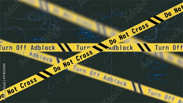 Obraz Adblock Caution