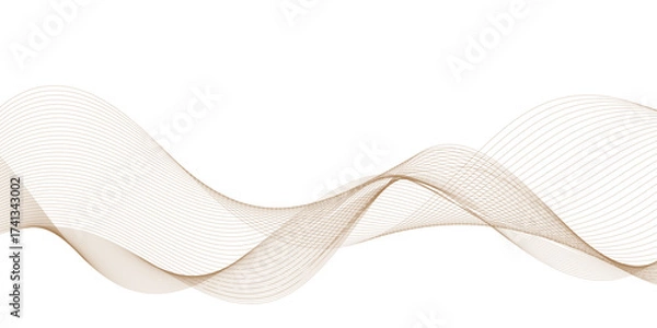 Fototapeta Abstract wave line business background. Thin line wavy abstract vector background. Curve wave seamless pattern. Wavy sound and curve line background.