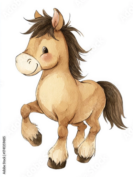 Obraz Running cartoon pony