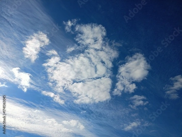 Obraz blue sky with clouds