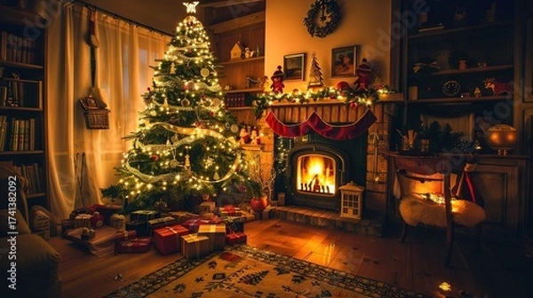 Fototapeta FestiveChristmasInterior