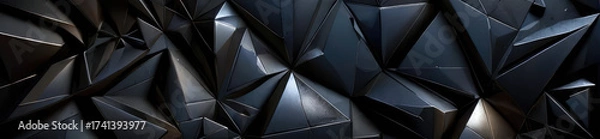 Fototapeta Abstract dark geometric crystal background pattern texture