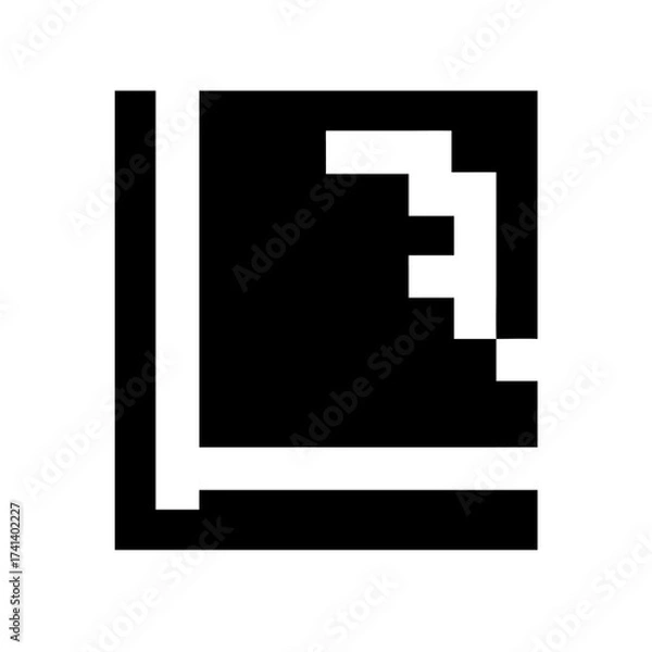 Obraz Vector art of pixelated square