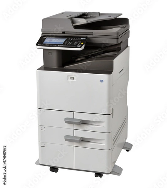 Fototapeta Modern multifunction printer and copier machine for office productivity