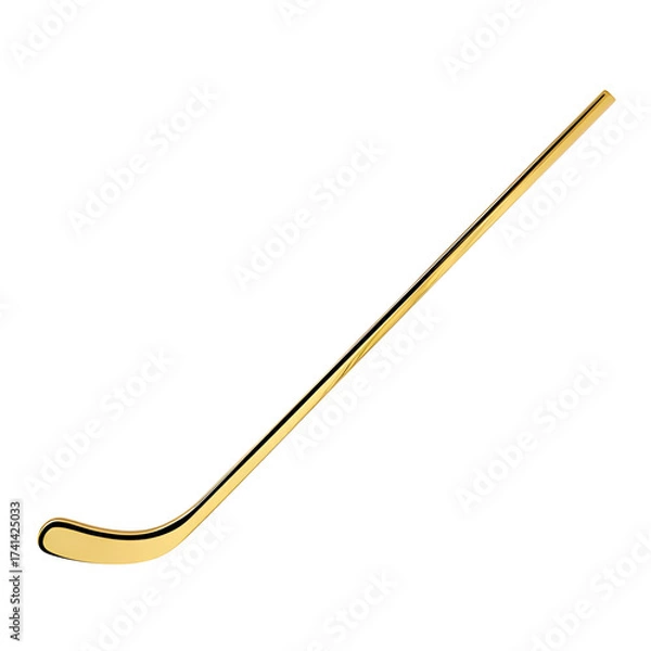 Fototapeta A sleek and shiny hockey stick lying on a flat surface, showcasing the elegance and design of sports equipment.