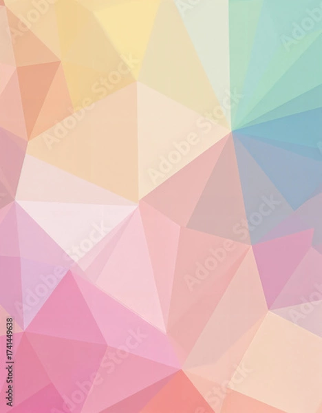 Obraz Pastel Polygon Abstract Background

