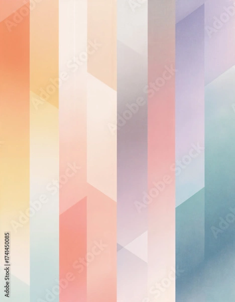 Obraz Soft Minimal Pastel Brush Texture with Gentle Painted Shapes and Light Contemporary Abstract Design
