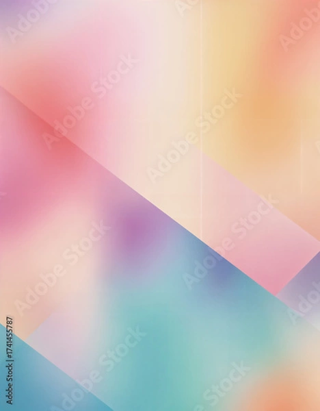 Obraz Pastel Polygon Folded 3D Abstract Background
