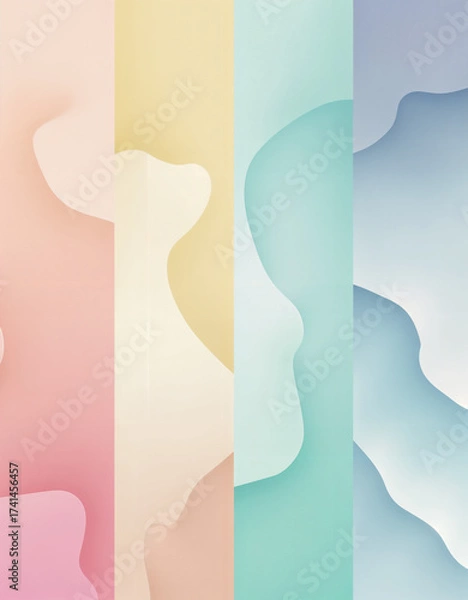 Obraz Pastel Folded Stripe Abstract Gradient Background
