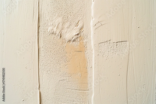Obraz White Textured Plaster Wall – Rough Surface Detail