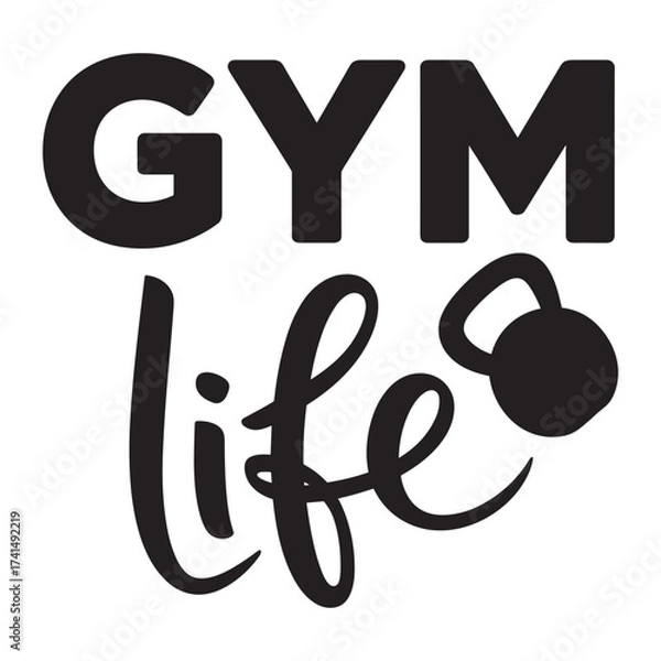 Obraz GYM life. Vector EPS file