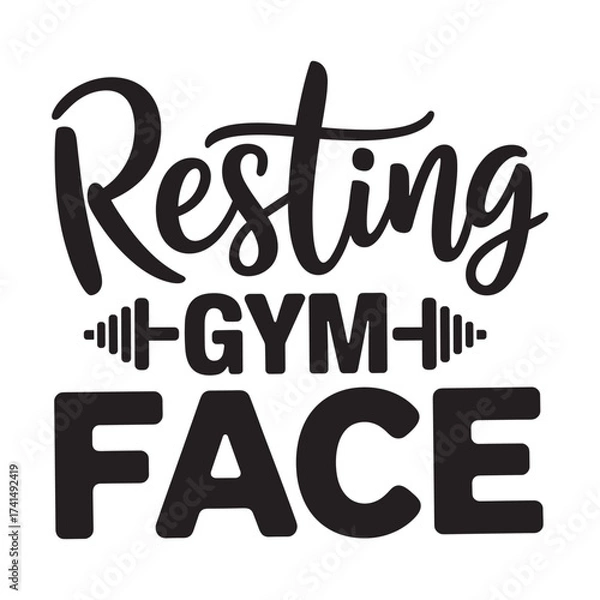 Obraz Resting GYM face. Vector EPS file