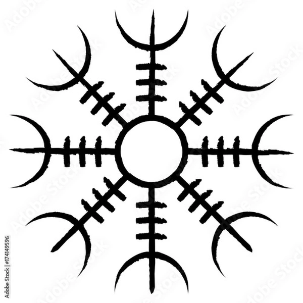 Obraz Aegishjalmur black